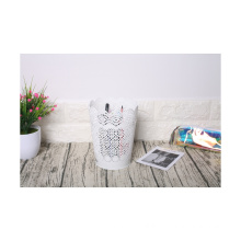 Lace Hollow Out Round Plastic Bin Waste Storage Paper Dust Office Bedroom Trash Rubbish Basket